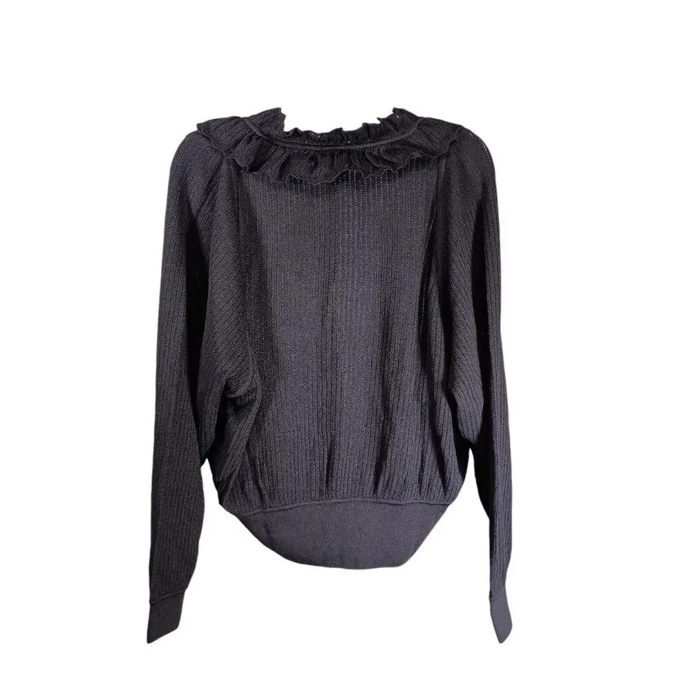 Molli Black Ruffled Sweater - Picture 2 of 5